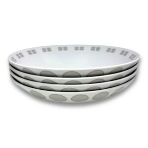 Studio Nova "Columbus Circle‎ Taupe" 8in Soup Bowls Plates Set of 4